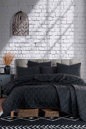L'essentiel linge de maison Colcha individual negra